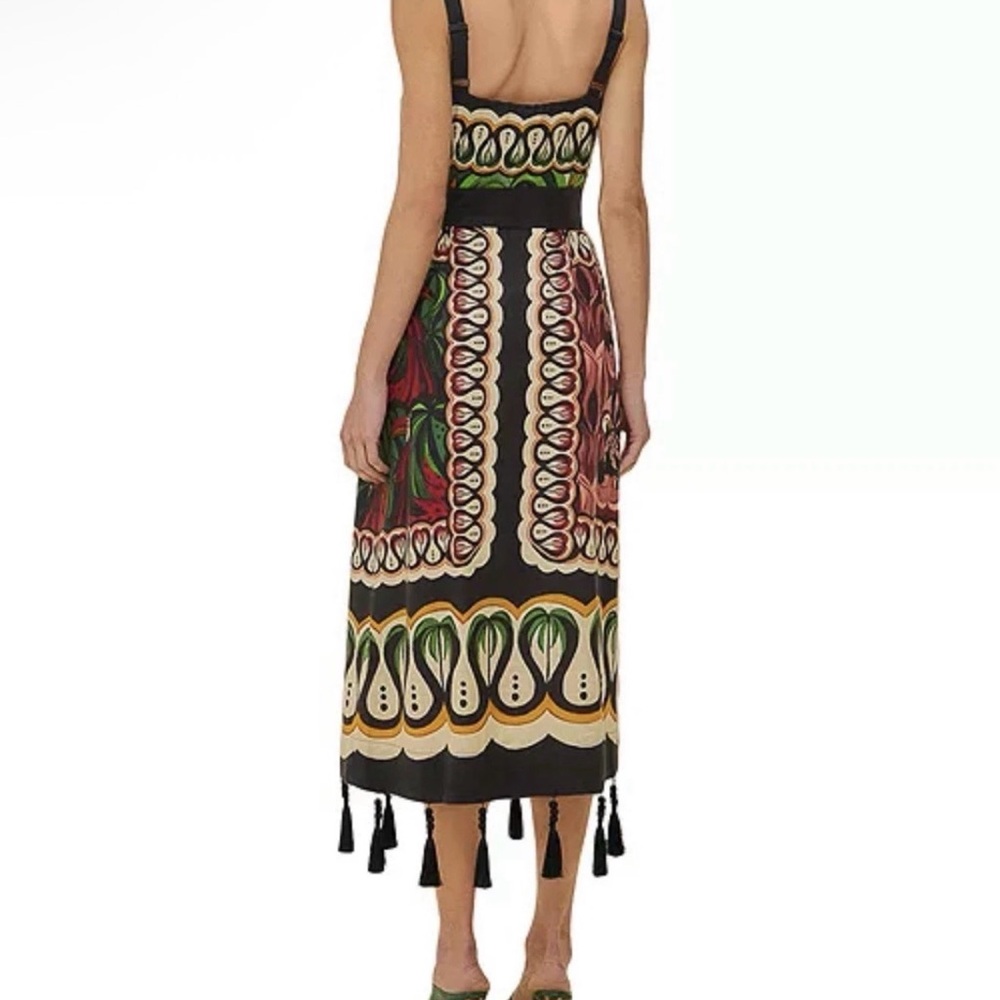 NEW NWT Farm Rio Off-White Coconut Tree Flow Dress size M - Picture 8 of 11